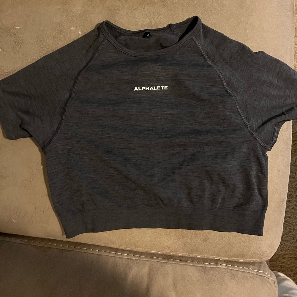 Alphalete grey workout shirt